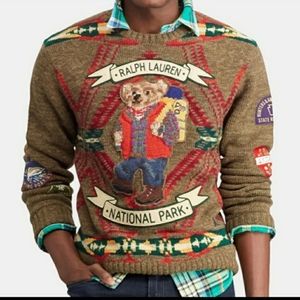 Polo National Parks Hiking Bear Sweater Size XL